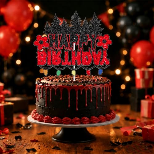 Halloween Birthday Cake Topper Spooky Stranger Cupcake Decoration