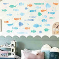 Watercolor Ocean Fish Wall Decals - Removable Under The Sea Nursery Decor, Multicolour