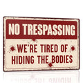 Funny Halloween Garage Man Cave Workshop Metal Decor Sign - Variation A-09