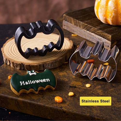 Halloween Cookie Cutters Set - 9 Stainless Steel Shapes for Baking & Crafts