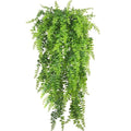 Artificial Boston Fern Vine Plants - 2 Pack Faux Hanging Ivy for Indoor Outdoor Decor
