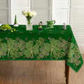Green Rectangular Tablecloth 60 x 84 Inch for Dining & Parties - Durable Polyester