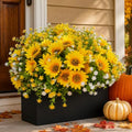 Yellow Fall Artificial Sunflowers Faux Flowers for Outdoor Decoration
