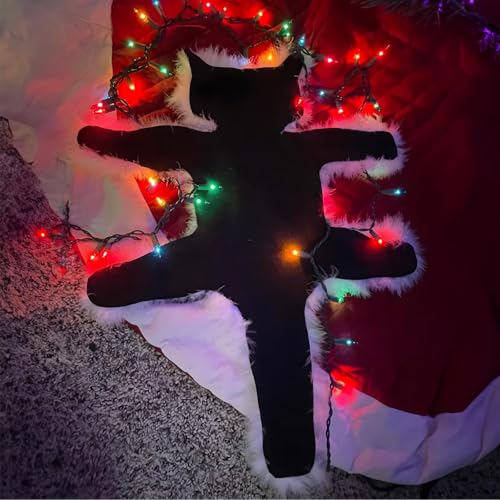 Funny Light Up Cat Rug with Multi-Color Flashing Lights - Colored Lights Variation 20x24 Inch Party Mat