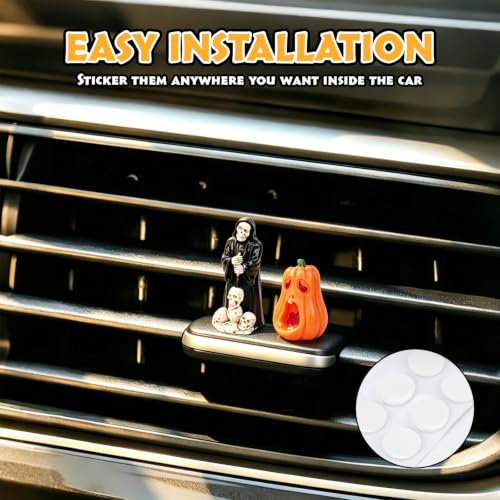 Mini Halloween Car Dashboard Figurines Set - Spooky Gothic Decor 10 PCS