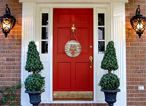 Owl Welcome Sign for Front Porch - Interchangeable Seasonal Door Decor with Diamond Painting Rhinestones
