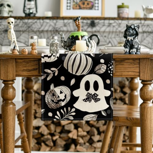 Halloween Table Runner 13x72 Inch Black Polyester Party Decor - Variation of THIS listing