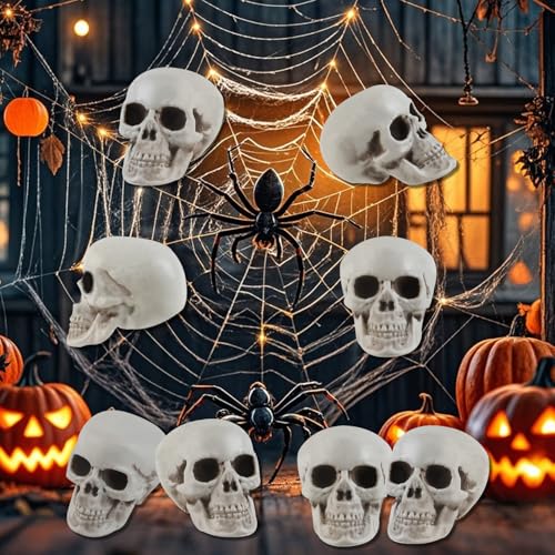 20 Pcs Halloween Skull Decorations Realistic Skeleton Heads for Haunted Parties & Spooky Home Decor - Variation of THIS listing