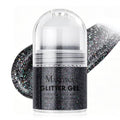 Black Body Glitter Gel for Face & Hair - Holographic Dark Glitter Stick - Variation 1688-Spark Black