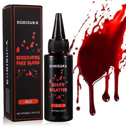 Old Fake Blood for Halloween & SFX Makeup - 1.76oz, Washable & Realistic