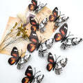 Halloween Wall Decals 12-Pack 3D Skull Butterfly Stickers for Festive Decor