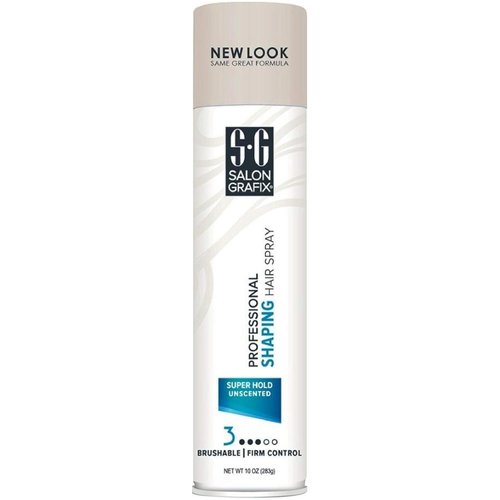 Salon Grafix Professional Super Hold Hair Spray - Unscented, 10-Ounce (3 Pack) for Maximum Hold
