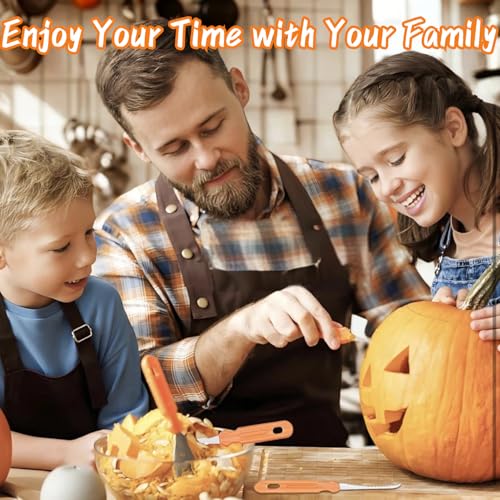 Pumpkin Carving Kit with 10 Heavy Duty Stainless Steel Tools & Carrying Case - Halloween Decoration