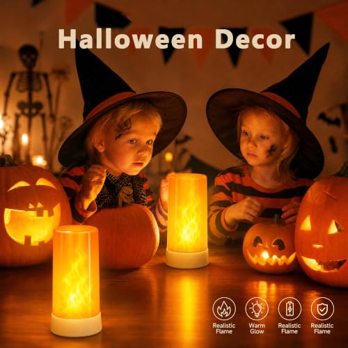 Rechargeable LED Flame Light with Remote & Timer - Waterproof Indoor & Outdoor Lamp