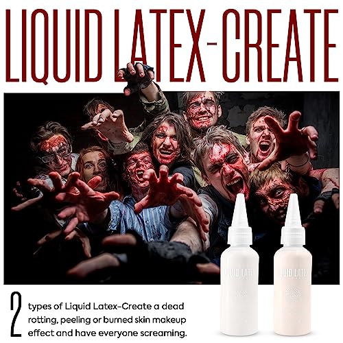Halloween Special Effects Makeup Kit with Bruise Colors, Scar Wax, Fake Blood & Latex