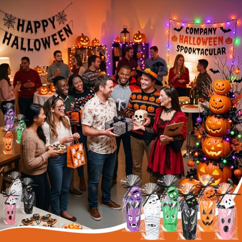 Halloween Gift Set Bulk Includes Socks Mugs Cards Ribbons & Bags - 6 Sets