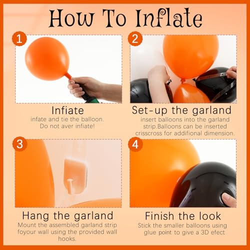 Halloween Balloon Garland Arch Kit 130pcs - Trendy, Includes Pump & Web - Variation of THIS listing