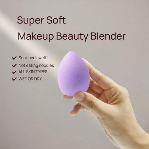 6PCS makeup Sponge Set Latex Free and High-definition Set of makeup Wonder blender For Powder Cream and Liquid, Super Soft Wonder Beauty Cosmetic Dry & Wet Multi-Use