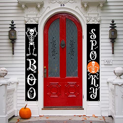 Halloween Porch Sign Banners Outdoor Decorations - Spooky Yard & Door Decor