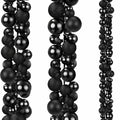 Black Christmas Garland 6 Ft Pack of 2 - Elegant Shimmering Holiday Decor