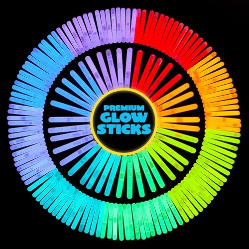 Mini Glow Sticks Set - 400 Count, 1.7 Inch Multi-Color Glow in Dark Party Favors - Variation of THIS Listing