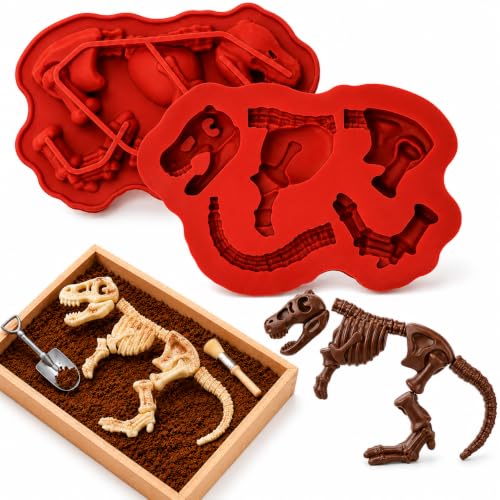 Dinosaur Skeleton Chocolate Molds Silicone Food Grade Nonstick DIY Baking Tool - Variation: Dinosaur
