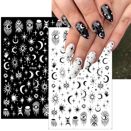 Multicolor Gothic Nail Stickers 3D Self-Adhesive Halloween Nail Art Decals