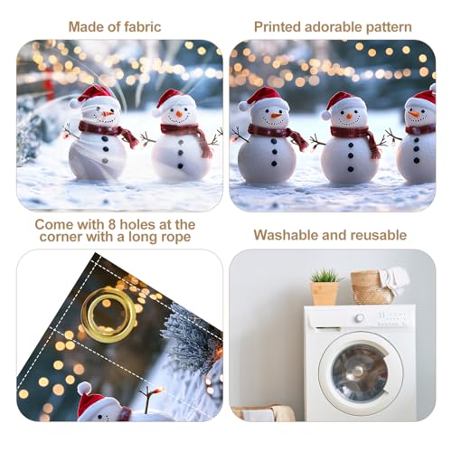 Snowmen Garage Door Decoration Banner - 6 x 13 ft Christmas Xmas Holiday Outdoor Indoor