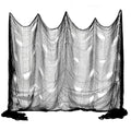 80x400 Inch Large Black Creepy Cloth Halloween Decorations - Pack of 1