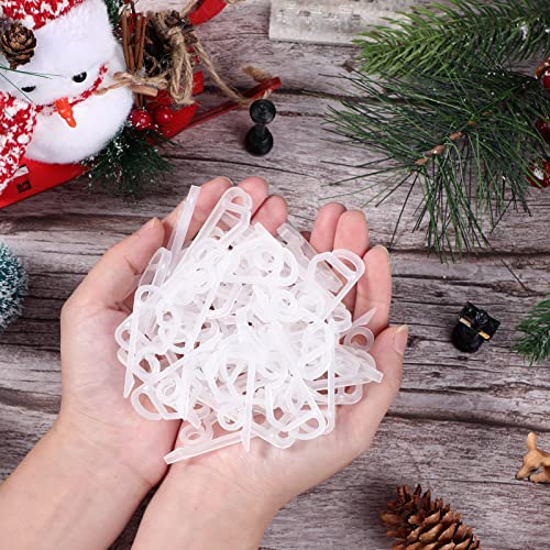 300 Pieces Christmas Light Clips Outdoor Gutter Hooks - White, Reusable & Waterproof