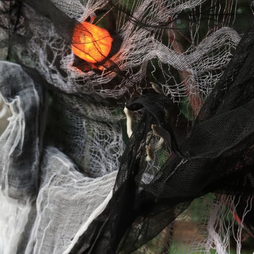 Large Black Halloween Creepy Cloth with Bat Decorations - 400 x 85 Inches