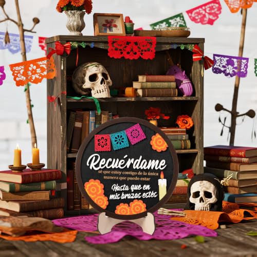 Day of the Dead Wooden Tabletop Decor - Dia De Los Muertos Memorial Sign