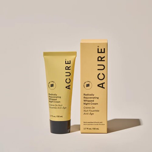 Acure Radically Rejuvenating Night Cream - Anti-Aging Peptide Moisturizer for All Skin Types | Hydrating & Renewing - 1.7 fl oz (2 Pack)