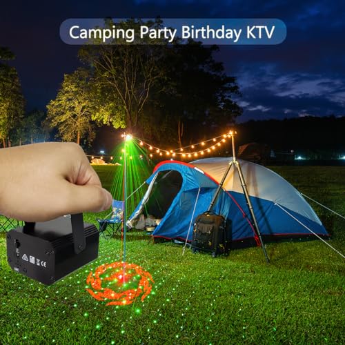 Sound Activated Party Lights with Remote Control - Disco LED Stage Projector for Home & Events