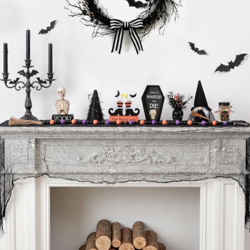 Halloween Tiered Tray Decor Set - 8pcs Spooky Farmhouse Halloween Decorations