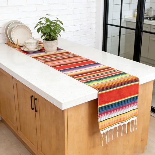 Mexican Table Runner 14x84 Inches Rainbow Colors Home & Party Decor