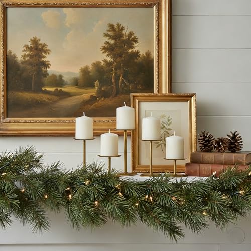 Homemory Fall Halloween Gold Metal Candle Holders Set of 5 - Table Decor Variation