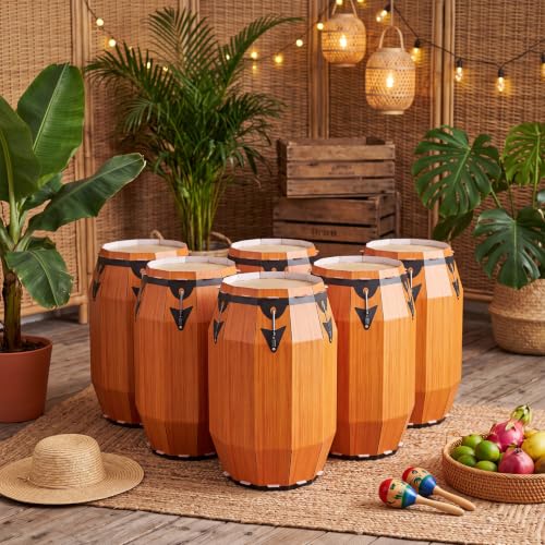 Basic Light Brown Puerto Rican Conga Decor 6 Pcs for Cuban Havana Party Supplies