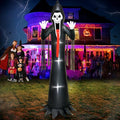 10 Ft Grim Reaper Inflatable Halloween Decoration with LED Lights Outdoor Lawn Decor - Scary Holiday Blow Up