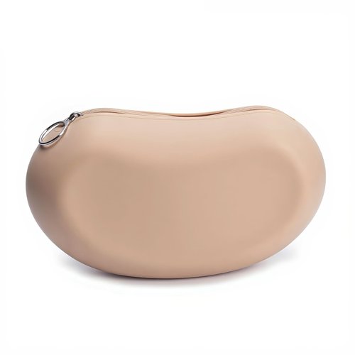 Silicone Makeup Bag for Travel, Zipper Makeup Tools Bag, Large Makeup Brush Holder, Waterpoof Toiletry Bag, Large Capacity Cosmetic Bags, Gifts for Girls Girlfriend Wife Birthday Gift (Khaki)