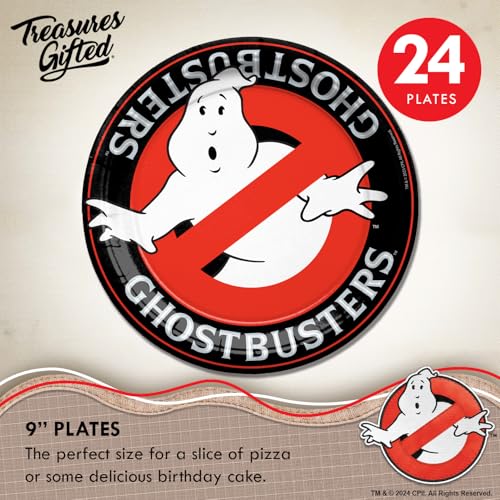 Ghostbusters Party Dinnerware Set - Serves 24 Guests, Plates & Napkins, Officially Licensed