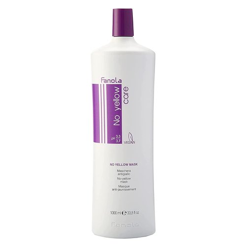Fanola No Yellow Purple Hair Mask - Deep Conditioning for Blonde & Grey Hair - 33.8 Fl Oz