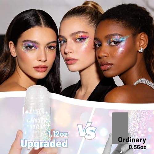 Green Body Glitter Stick for Face Hair & Body Sparkle - Festive Makeup