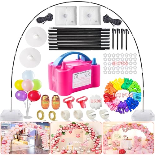 Balloon Arch Kit with Electric Pump, 9Ft Tall & 10Ft Wide Party Decoration Set