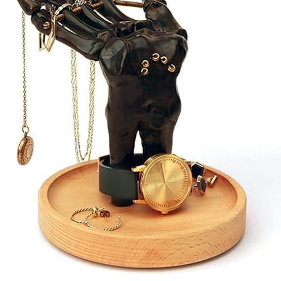 Skeleton Hand Jewelry Holder - Gothic Home Decor - Black Hand Variation
