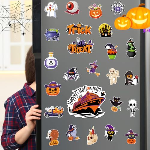 Halloween Cruise Door Magnets Set - 25 Fun Themed Refrigerator & Cabin Decor - Variation: Halloween