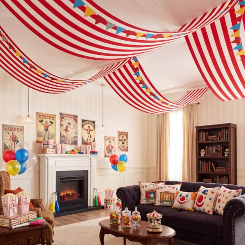 Halloween Carnival Circus Ceiling Decorations Banner - 3 Pack - Variation of Carnival