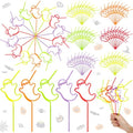 Halloween Ghost Reusable Drinking Straws - Bright Loop Design, 150 Pcs, Ghost & Bright Variations