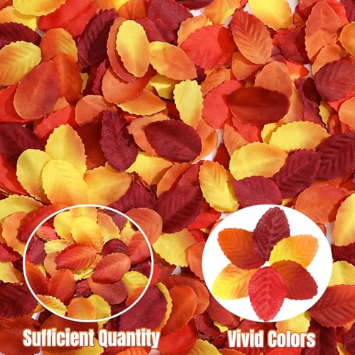 Mini Fake Maple Leaves for Fall & Halloween Craft Decoration Reddish Brown - 108 pcs