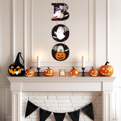 Halloween Door Decorations Ghost Pumpkin Sign Wall Hanging Festive Decor